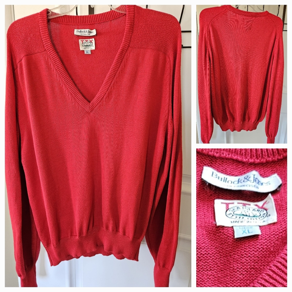 Bullock & Jones Men's Red Sweater (XL)